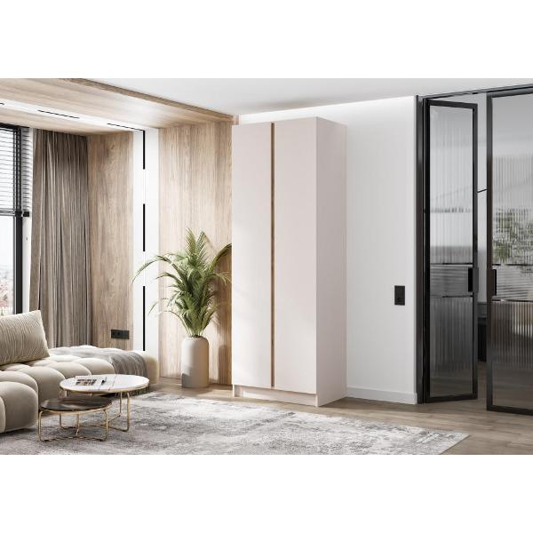 Шкаф распашной МИФ Мебель 2-х створчатый 800, в современном стиле, кашемир/кашемир