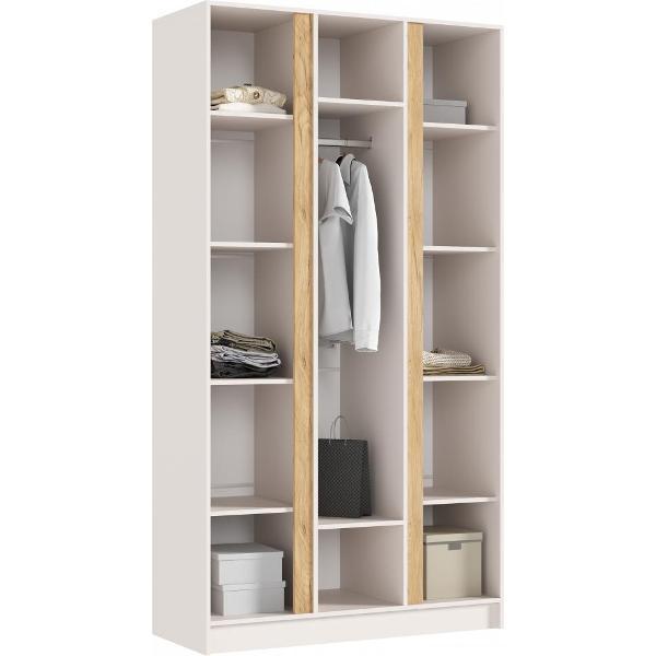 Шкаф распашной МИФ Мебель 3-х створчатый 1200, в современном стиле, кашемир/кашемир