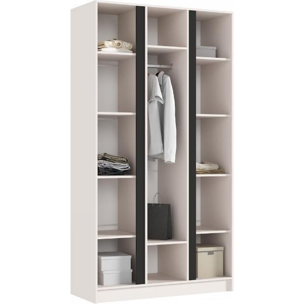 Шкаф распашной МИФ Мебель 3-х створчатый 1200, в современном стиле, кашемир/кашемир