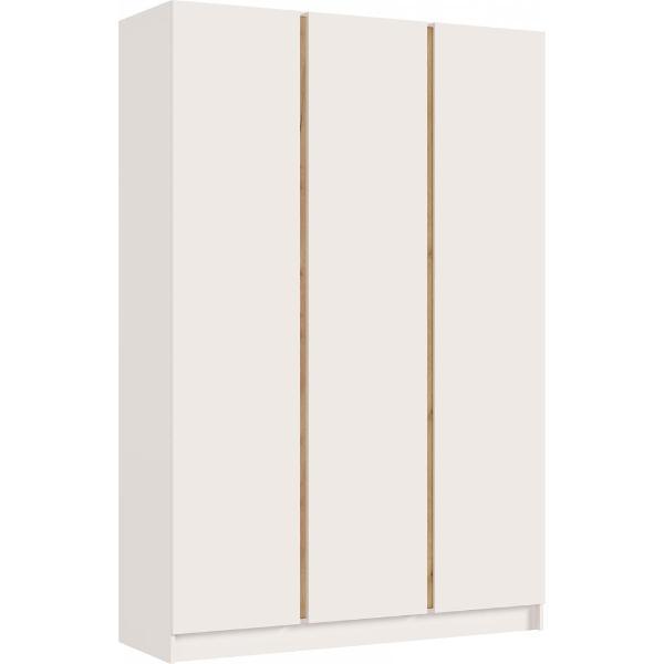 Шкаф распашной МИФ Мебель 3-х створчатый 1500, со штангой для вешалок и полками, Кашемир/Кашемир