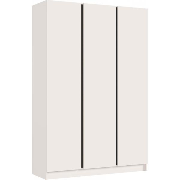 Шкаф распашной МИФ Мебель 3-х створчатый 1500, со штангой для вешалок и полками, Кашемир/Кашемир