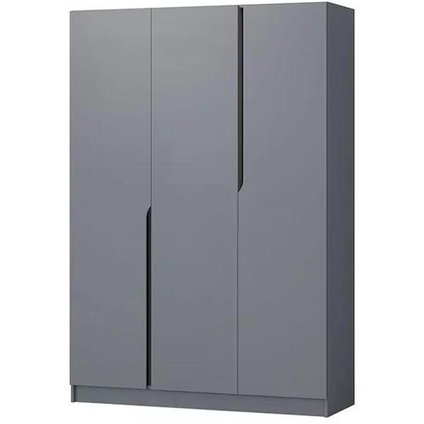 Шкаф распашной Регион 58 1500, со штангой для вешалок и полками, современный, Графит