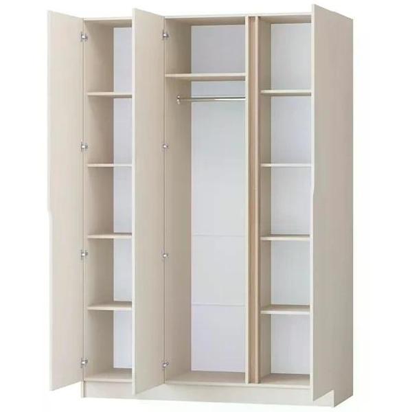 Шкаф распашной Регион 58 1500, со штангой для вешалок и полками, современный, Кашемир