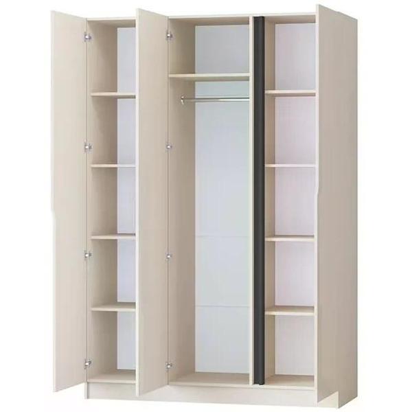 Шкаф распашной Регион 58 1500, со штангой для вешалок и полками, современный, Кашемир