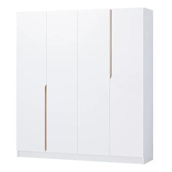 Шкаф распашной Регион 58 2000, со штангой для вешалок и полками, Белый древесный