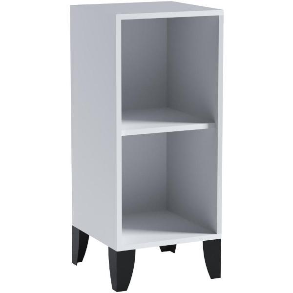 Шкаф распашной Domani низкий с дверью, узкая конструкция, Белый ЛДСП