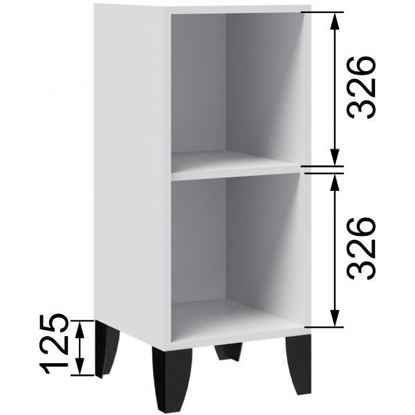Шкаф распашной Domani низкий с дверью, узкая конструкция, Белый ЛДСП
