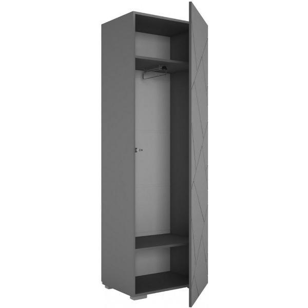 Шкаф распашной МК Стиль ШК-001, Белый шагрень/ Белый софт