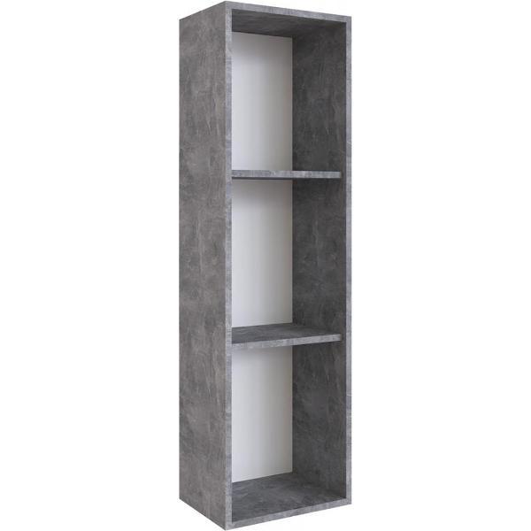 Шкаф распашной Domani навесной закрытый МШЗ, Ателье светлое/белый глянец ЛДСП