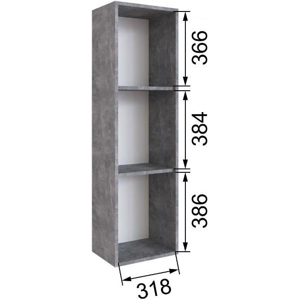 Шкаф распашной Domani навесной закрытый МШЗ, Ателье светлое/белый глянец ЛДСП