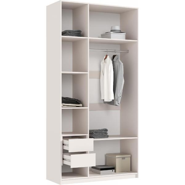 Шкаф распашной МИФ Мебель 3-х створчатый 1200, с фасадами МДФ, Кашемир/Кашемир