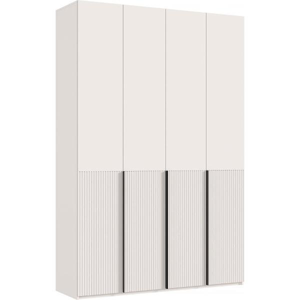 Шкаф распашной МИФ Мебель 4-х створчатый 1600, с фасадами МДФ, Кашемир/Кашемир