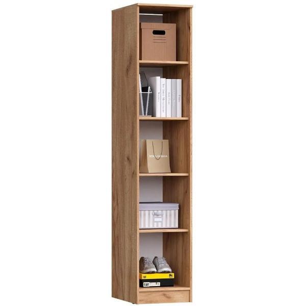 Шкаф распашной МИФ Мебель Пенал однодверный, Дуб сонома/Белый