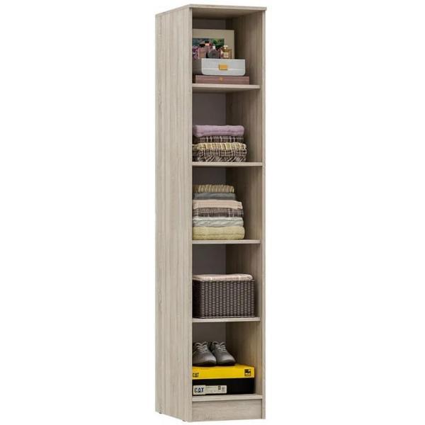 Шкаф распашной МИФ Мебель Пенал однодверный, Дуб сонома/Белый