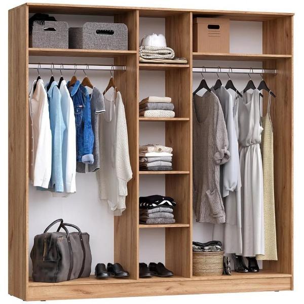 Шкаф распашной МИФ Мебель 5-х створчатый с зеркалом, Венге/Белый