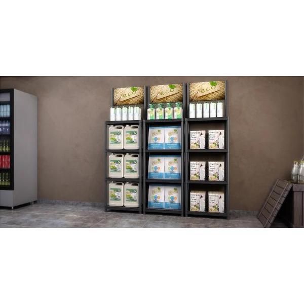 Стеллаж пластиковый Туба-Дуба СБ 600.4 черный