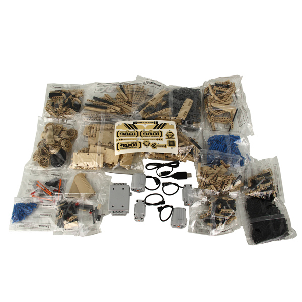 Радиоуправляемая модель-конструктор QiHui Airsoft Tank, 1276 эл.