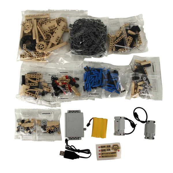 Радиоуправляемая модель-конструктор QiHui Anti-aircraft tank, 457 эл.