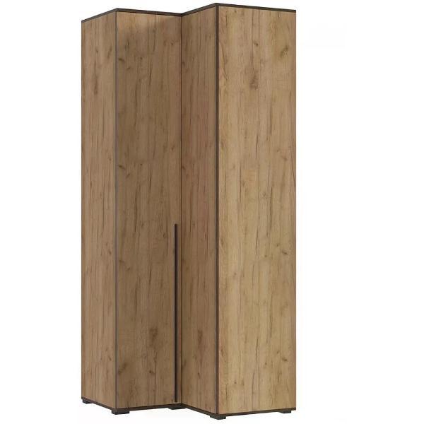 Шкаф распашной МИФ Мебель Современный угловой 2 двери, Дуб Крафт ЛДСП