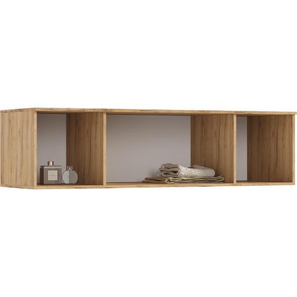 Шкаф распашной МИФ Мебель 4-х створчатый 1600 с антресолью, прямой, Дуб крафт/Изумрудный