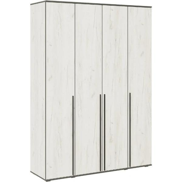 Шкаф распашной МИФ Мебель четырехдверный 1600, современный стиль, ЛДСП, графит