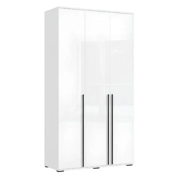 Шкаф распашной МИФ Мебель Комплект из трех шкафов с антресолями: двухдверный, угловой и трехдверный, белый глянец