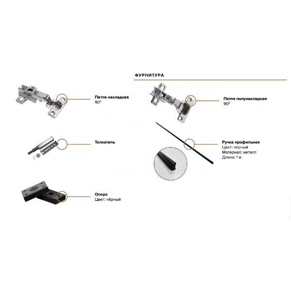 Шкаф распашной МИФ Мебель Комплект из трех шкафов с антресолями: двухдверный, угловой и трехдверный, крафт