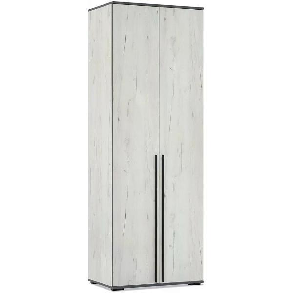 Шкаф распашной МИФ Мебель Комплект из трех шкафов с антресолями: двухдверный, угловой и трехдверный, крафт белый