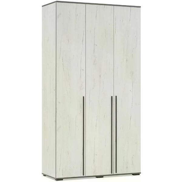 Шкаф распашной МИФ Мебель Комплект из трех шкафов с антресолями: двухдверный, угловой и трехдверный, крафт белый