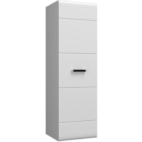 Шкаф распашной МИФ Мебель Современный Пенал навесной, исполнение 1, Белый глянец, Белый (МДФ)