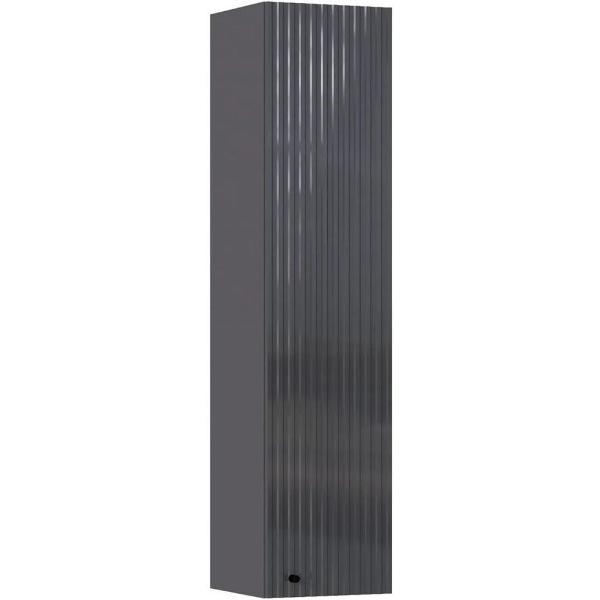 Шкаф распашной МИФ Мебель навесной однодверный, Белый/Белый глянец