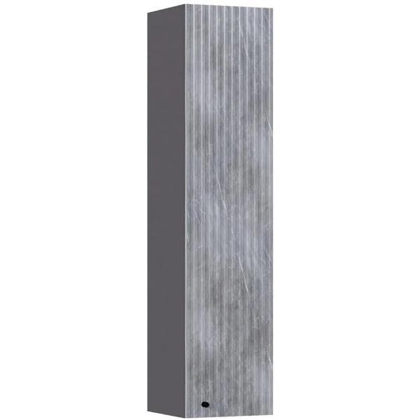 Шкаф распашной МИФ Мебель навесной большой, Графит/Графит софт