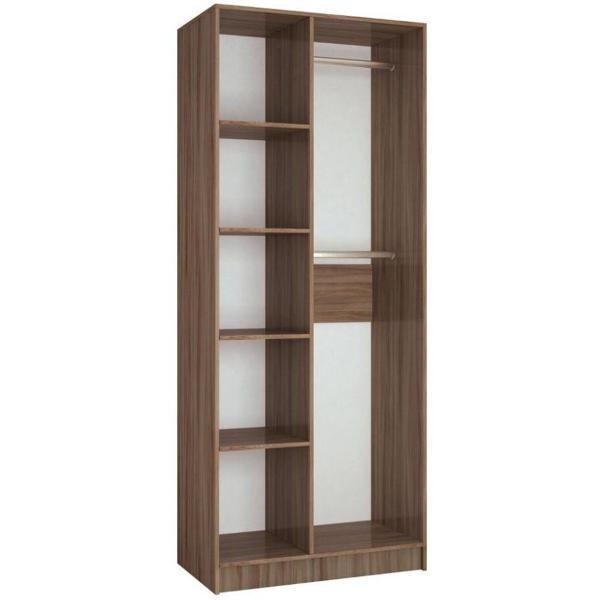 Шкаф распашной ТЭКС мебель (2 двери, 4 полки + 2 штанги), ясень шимо/дуб сонома