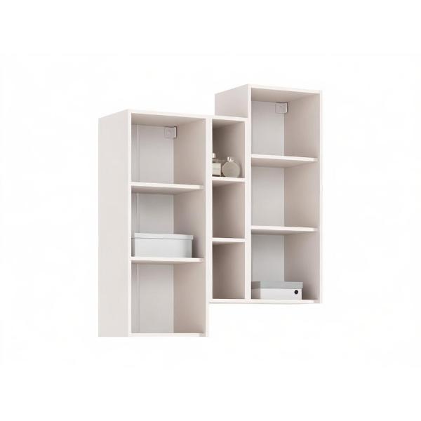 Шкаф распашной МИФ Мебель подвесной комбинированный, современный, (Кашемир, Кашемир)