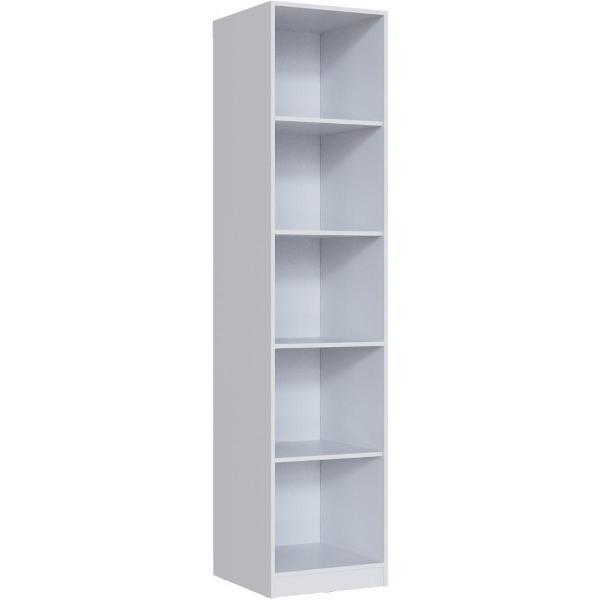 Шкаф распашной ТЭКС мебель Пенал однодверный с полками внутри, классика, Белый/Белый дуб