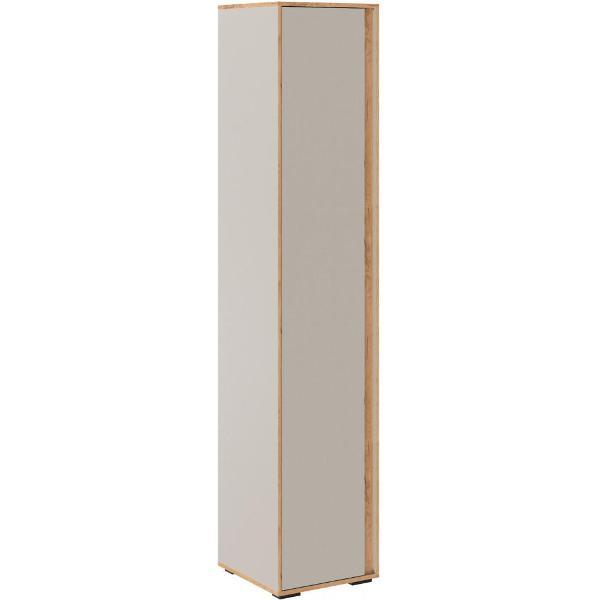 Шкаф распашной ТЭКС мебель Пенал закрытый с 2мя полками и штангой внутри, Кашемир/Крафт золотой