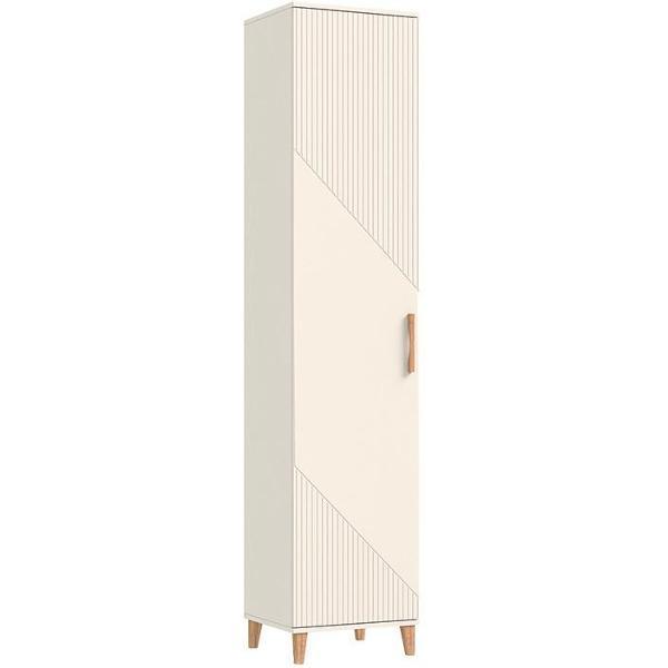 Шкаф распашной МИФ Мебель Пенал однодверный закрытый с полками для хранения внутри, Кашемир