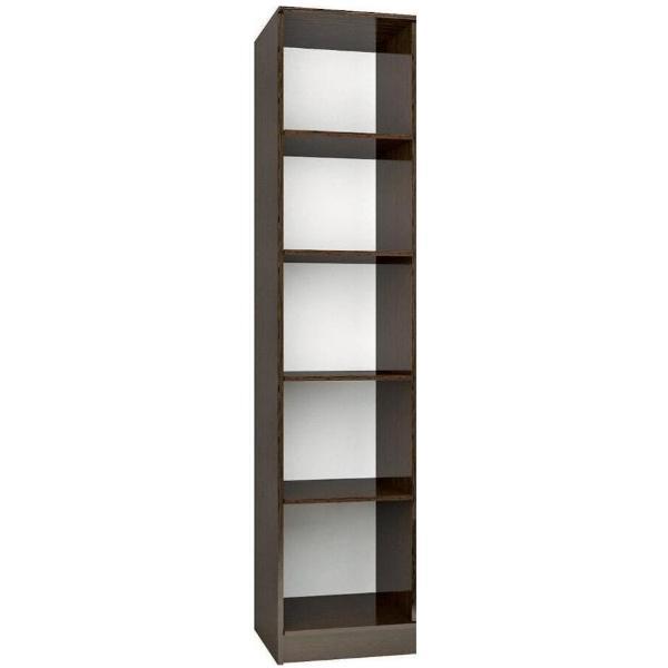 Шкаф распашной ТЭКС мебель Пенал 400 однодверный с четырьмя полками, ЛДСП,