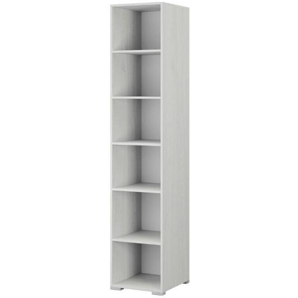 Шкаф распашной ТЭКС мебель Пенал с зеркалом, ЛДСП, ясень анкор светлый/зеркало (5 полок)