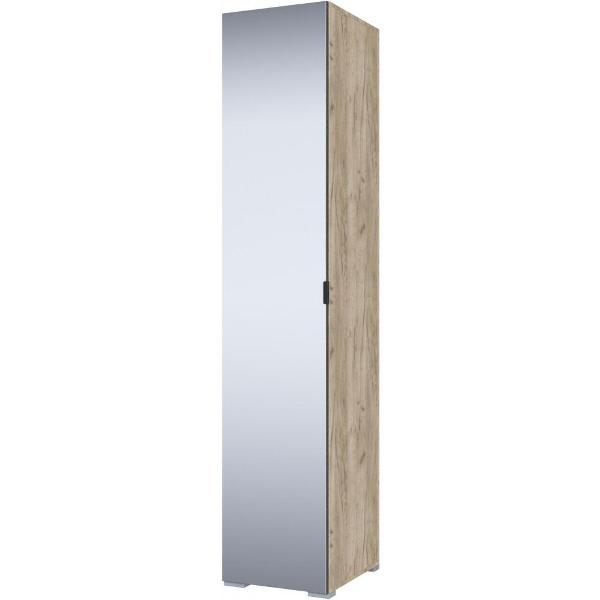 Шкаф распашной ТЭКС мебель Пенал с зеркалом однодверный, с полками внтури -