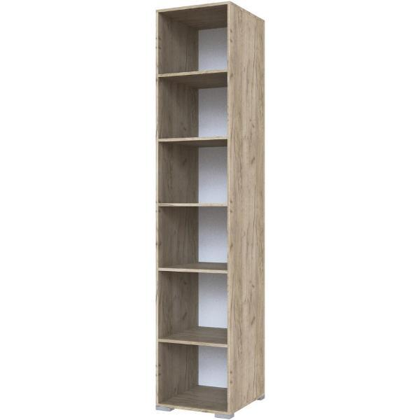 Шкаф распашной ТЭКС мебель Пенал с зеркалом однодверный, с полками внтури -