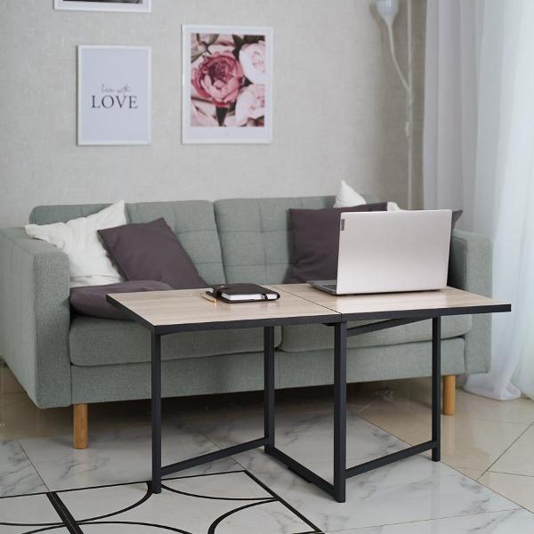 Стол журнальный Frenesie раскладной трансформер лофт, дуб сонома, 105х59х53 см.