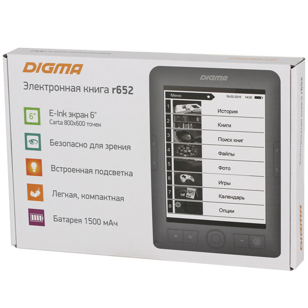 Электронная книга Digma R652 серая