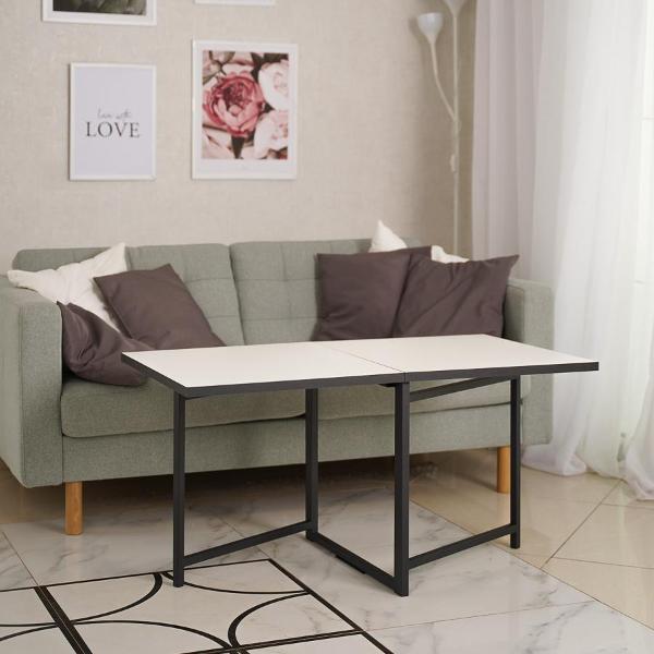 Стол журнальный Frenesie раскладной белый трансформер лофт, 105х59х53 см.