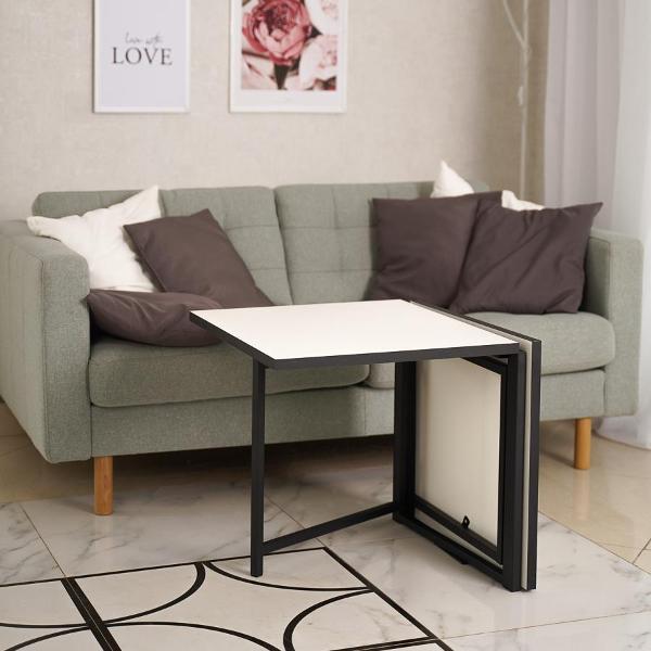 Стол журнальный Frenesie раскладной белый трансформер лофт, 105х59х53 см.