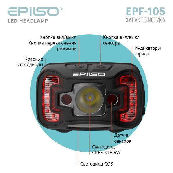 Фонарь налобный Epilso EPF-105