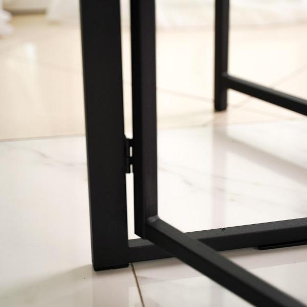 Стол журнальный Frenesie раскладной трансформер лофт, цемент темный, 105/10х59х53 см.