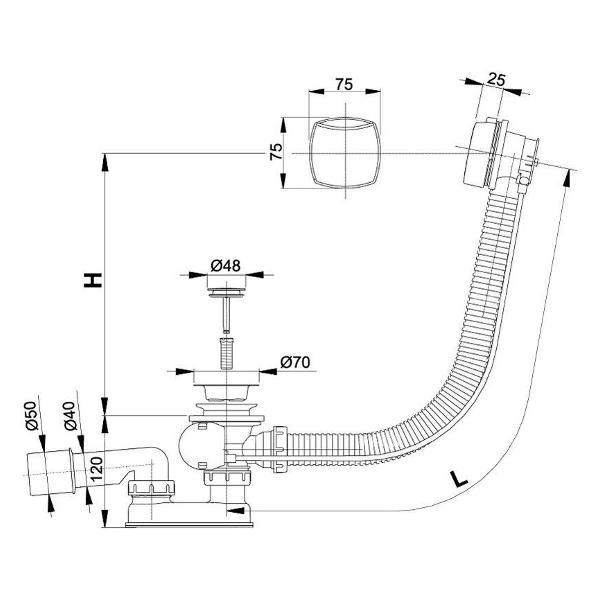 Сифон, отвод, гофра Alcadrain A51CR-100