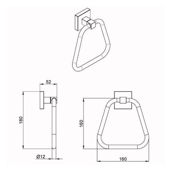Полотенце кухонное Azario RINA хром