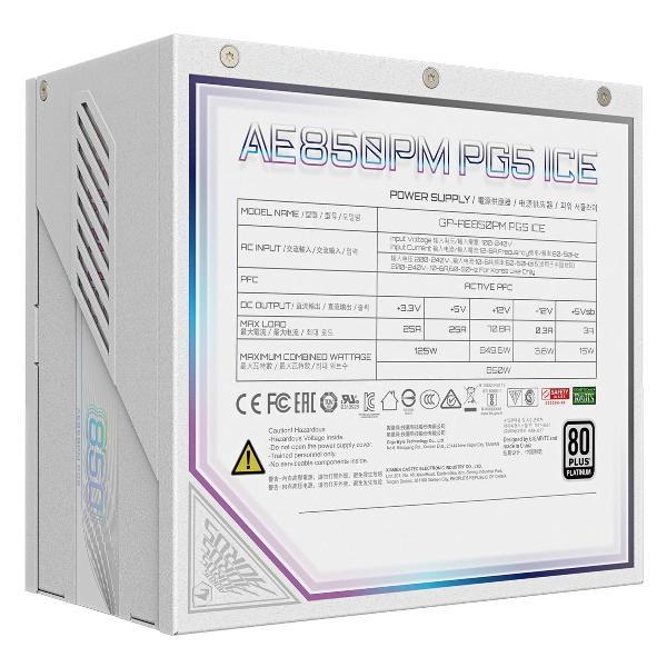 Блок питания GIGABYTE GP-AE850PM PG5 ICE